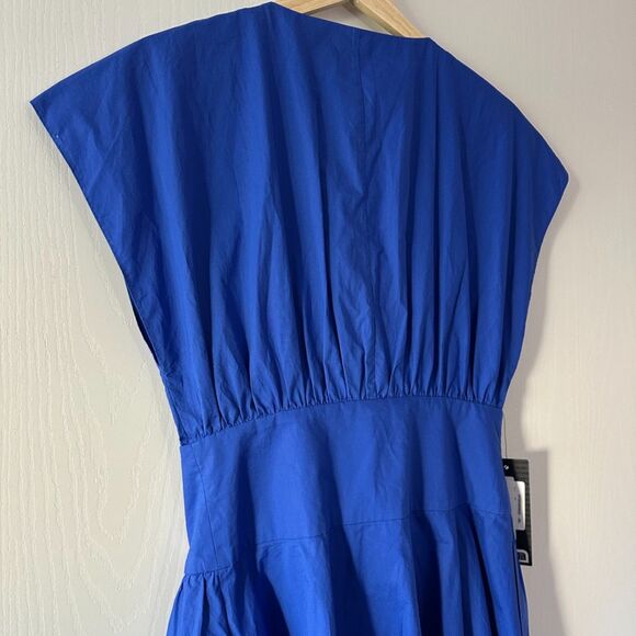 NWT‎ Marciano by GUESS Womens 100% Cotton Belted A-Line Blue Dress Size 6 Small - Picture 8 of 8
